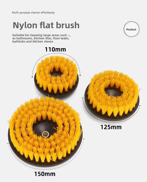 6-in-1 Extendable Electric Cleaning Brush DIY Grade Bathroom Courtyard Sweeper Polishing Snow and Leaf Sweeping Tool