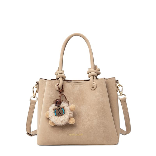 High-End Retro Women's 2026 New Matte Bow Zipper Polyester Lining Commuter Shoulder & Crossbody Bag Niche Casual Fashion