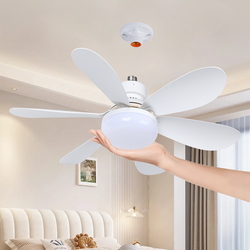 Outdoor Camping Ceiling Fan with Light Ventilation Fan DC Motor Electric & USB Powered Hotel Use Stainless Steel