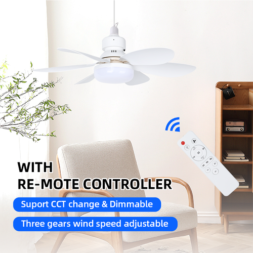 Outdoor Camping Ceiling Fan with Light Ventilation Fan DC Motor Electric & USB Powered Hotel Use Stainless Steel