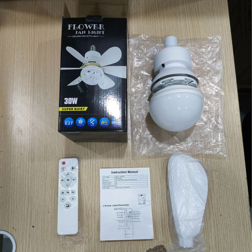 Outdoor Camping Ceiling Fan with Light Ventilation Fan DC Motor Electric & USB Powered Hotel Use Stainless Steel