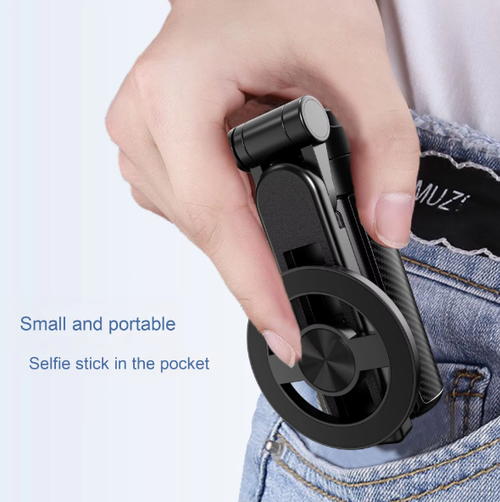 2026 New Style Small Quadrupod Portable Mini Wireless BT Folding Magnetic Mobile Phone Stand