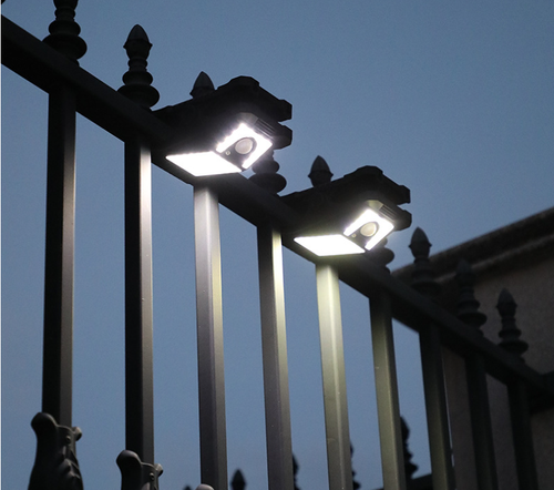 Solar Clip Lights Motion Sensor LED Security Light Umbrella Camp Tent Portable Fence Deck Wall Garage Patio Solar Lights Outdoor