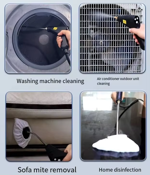 Portable High-Temperature Steam Cleaner, Large 1.2L Water Tank with Scale Suitable for Cleaning Car Interiors, Car Engines