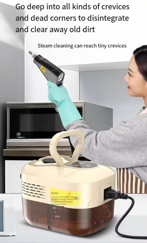 Portable High-Temperature Steam Cleaner, Large 1.2L Water Tank with Scale Suitable for Cleaning Car Interiors, Car Engines