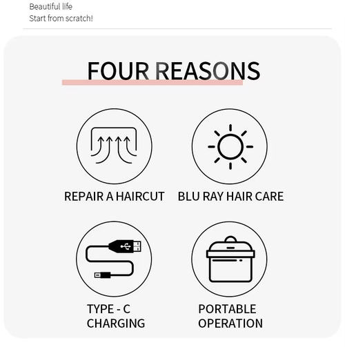 Usb Charging Cordless Hair Ended Cutter Pro 2 Cutting Machine Hair Trimmer Split Ends for Women