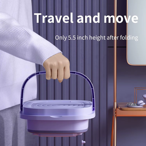 2026 Hot High Quality Foldable Mini Shoes Clothes Wash Machine Portable Small Washing Machine with Rotary Drying Mini Washer