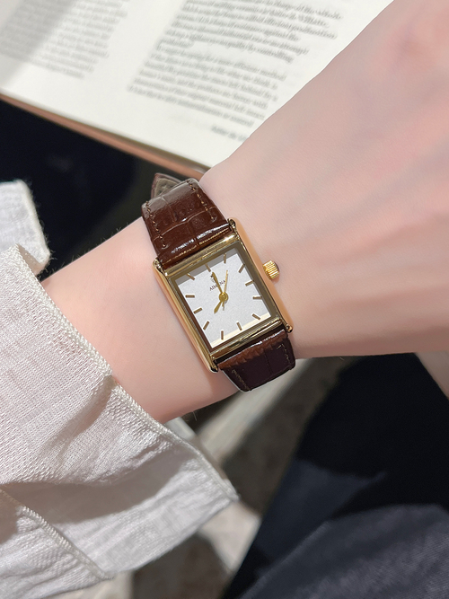 Luxury Alloy Quartz Movement Square Ladies Watch Leather Strap Sport Style Glass Dial Women's Waterproof Watches