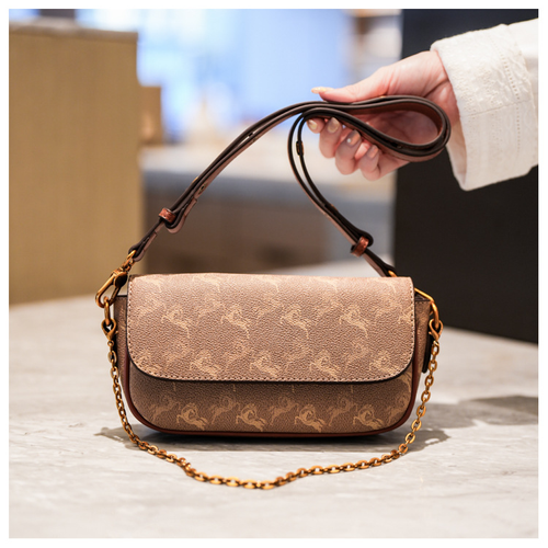 2025 New Printing Versatile Single Shoulder Handheld Underarm Bag Chain Bag High Quality Small Square Bag