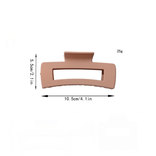 Solid color matte hairpin clasp, large plastic clip, anti-slip, strong hairpin hair clamp, suitable as accessories for women and young girls to wear.