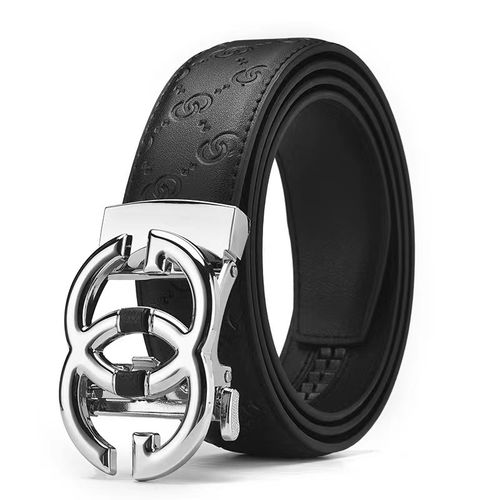 men's beltGenuine Leather Men'S Belt Fashion Alloy Belts Buckle Luxury Business Black Belt for Men