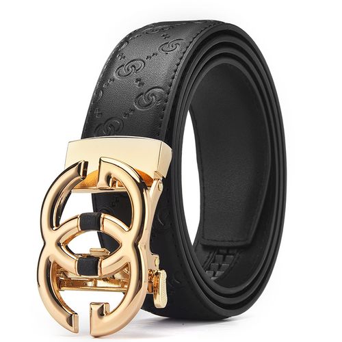 men's beltGenuine Leather Men'S Belt Fashion Alloy Belts Buckle Luxury Business Black Belt for Men