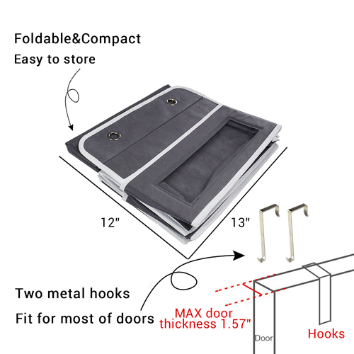 Hot Sale Door Hanging Storage Organizer With Clear Window for Living Room Bedroom Wall Mount Hanging Organizer