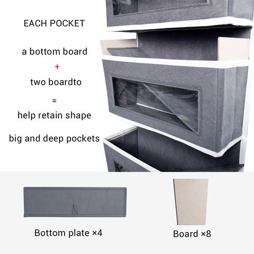 Hot Sale Door Hanging Storage Organizer With Clear Window for Living Room Bedroom Wall Mount Hanging Organizer