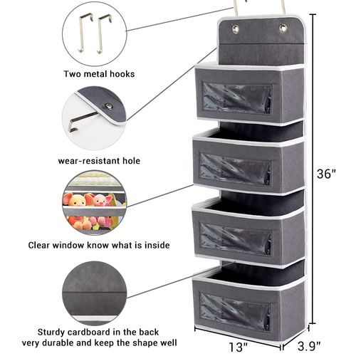 Hot Sale Door Hanging Storage Organizer With Clear Window for Living Room Bedroom Wall Mount Hanging Organizer