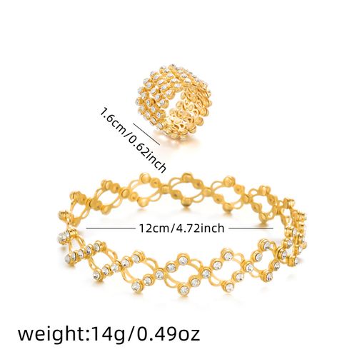 New Arrival Five-row Drill Expandable Ring: A Creative Magic Retractable Ring with Dual Wearing Styles, Convertible to a Bracelet