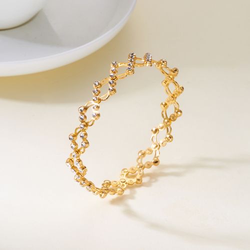 New Arrival Five-row Drill Expandable Ring: A Creative Magic Retractable Ring with Dual Wearing Styles, Convertible to a Bracelet