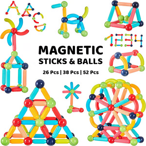 🏆Flash Sale⚡Magnetic Tiles Building Blocks for Toddlers 3-5 - STEM Educational Toys
