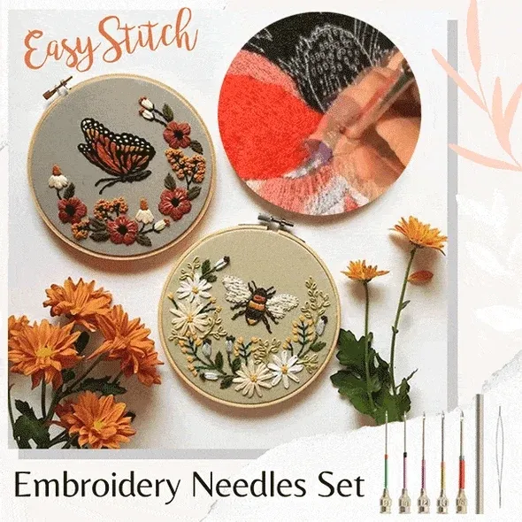 🥳🥳🥳Easy Stitch Embroidery Stitching Punch Needles Set