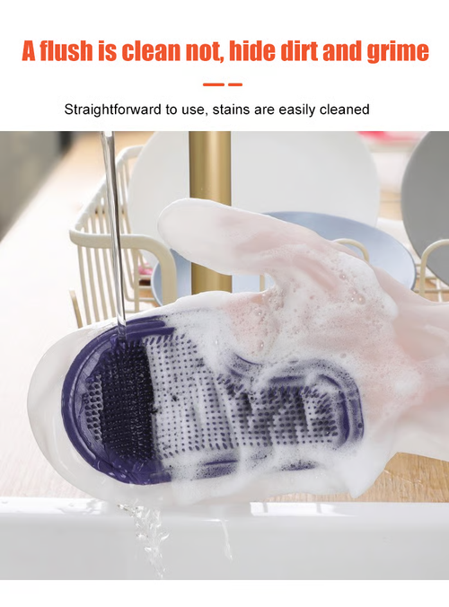 Household magic brush dishwashing gloves