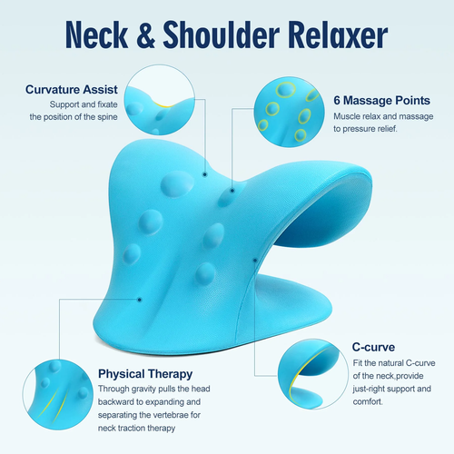 Neck Stretcher ,Neck Hump Corrector,Neck and Shoulder Relaxer Cervical Traction Device Pillow