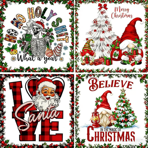 💥🎄15PCS Christmas Mystery DTF Transfer Bundle for Festive DIY Creations