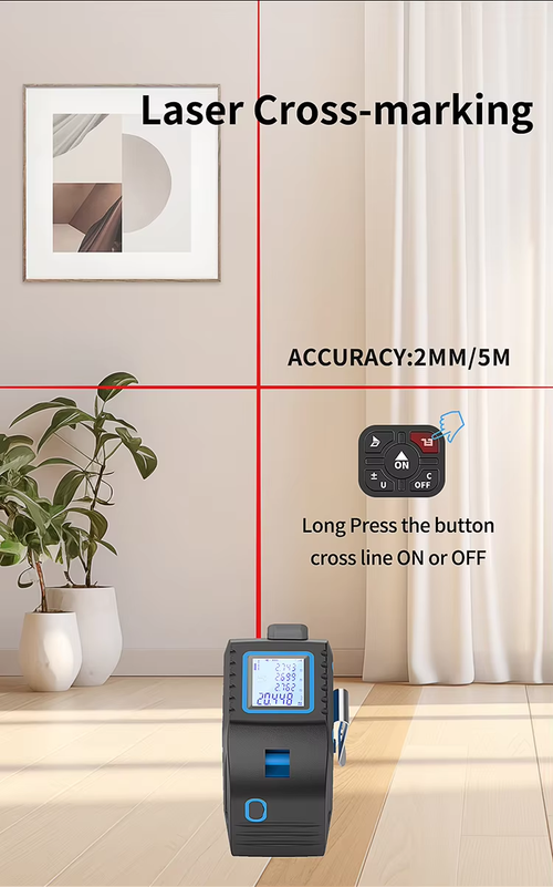 5M Tape + 60M Laser Digital Measuring Tape – Multi-Function Precision Measuring Tool with LCD Display & Cross Laser Emitter 100 sales