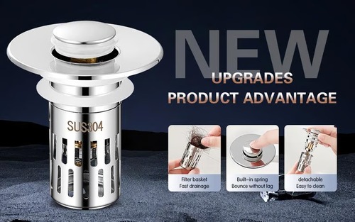 🔥Universal 2-in-1 Pop-Up Drain Stopper