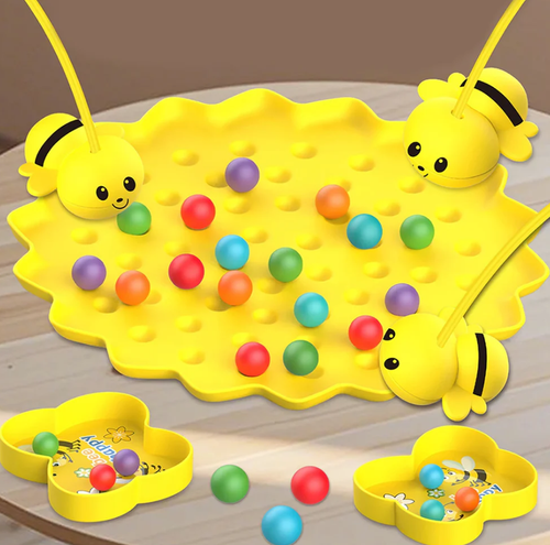 🐝 Little Bees Collect Pearls – Magnetic Tabletop Fishing Game
