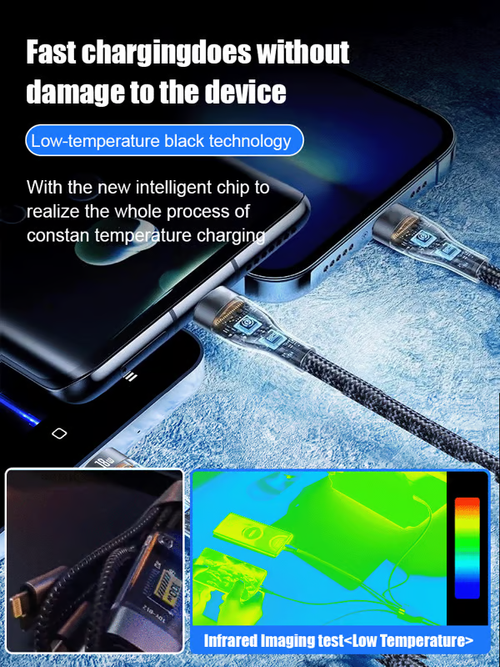 ransparent Luminous Charging 3-in-1 Data Cable