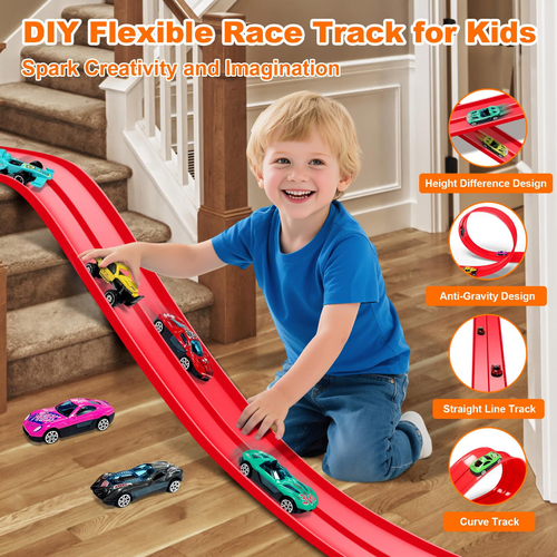 🎄🎁 2025 Christmas Surprise Gift: DIY Hot Wheels Racetrack Racing Toy 🚗✨