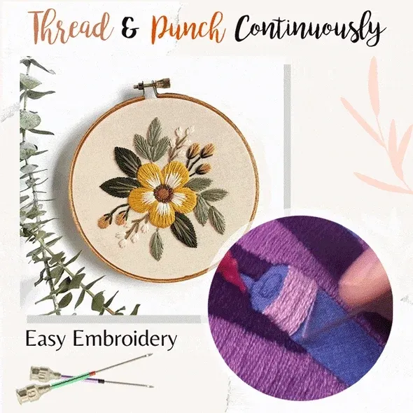 🥳🥳🥳Easy Stitch Embroidery Stitching Punch Needles Set