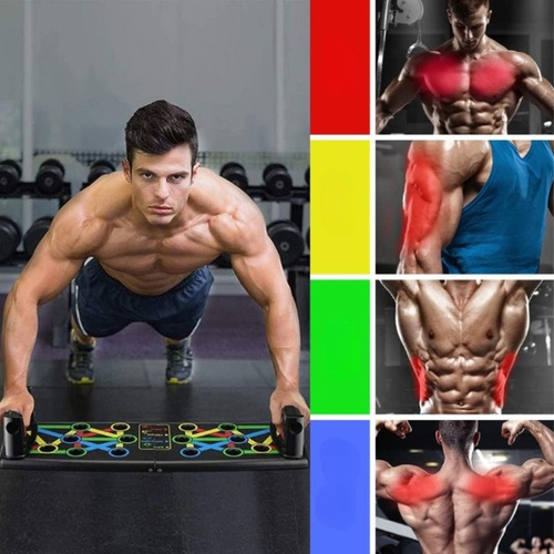 Multi-functional training board with push-up handles