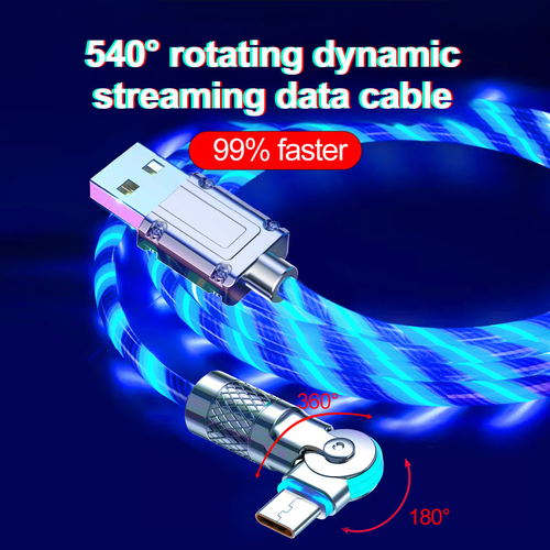 ⚡540° Rotating Streamer Data Cable