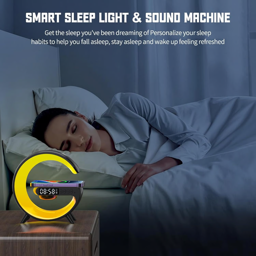 🎁Last Day Sale 49% OFF🔥Multifunctional Bluetooth Speaker-Colorful Atmosphere Light Wireless Charging and Clock All-in-one Machine