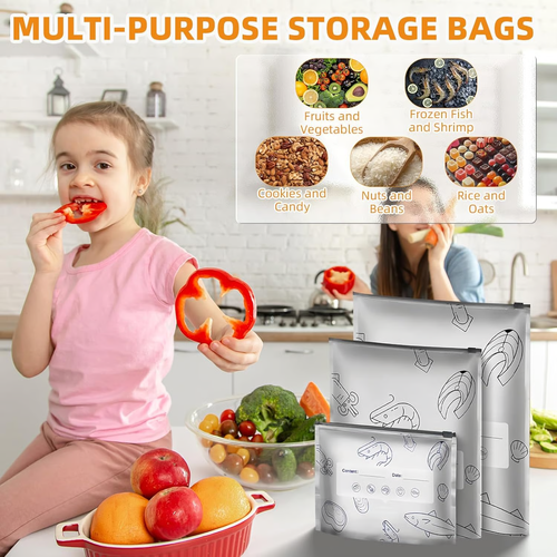 Reusable Aluminum Foil Sealable Storage Bags 🌱