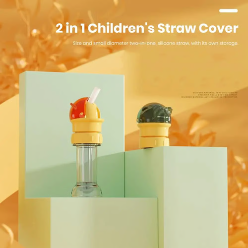 Reusable👼 Children👼👼 Beverage Water Bottle Straw Lid