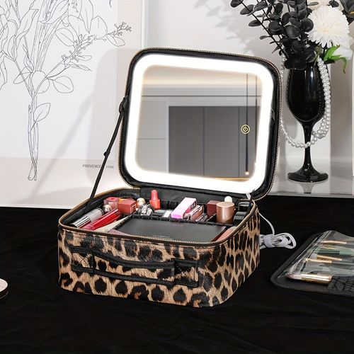 LED Mirror Makeup Bag