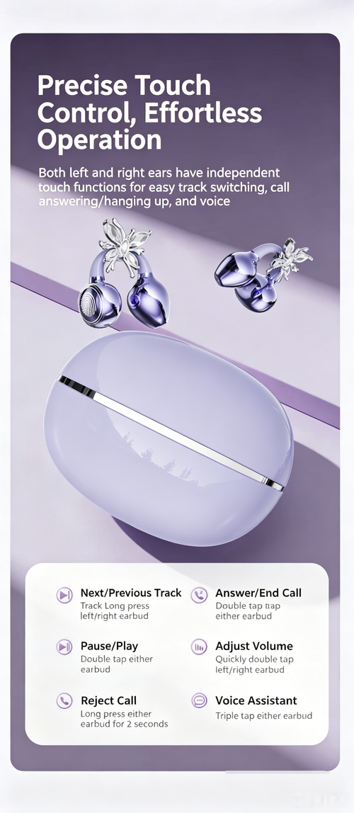 LIFEBEE Wireless Open Earbuds, OWS Clip On Earphones, Butterfly Earrings Earbuds