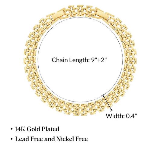 2pcs！14k Chunky Link Anklets