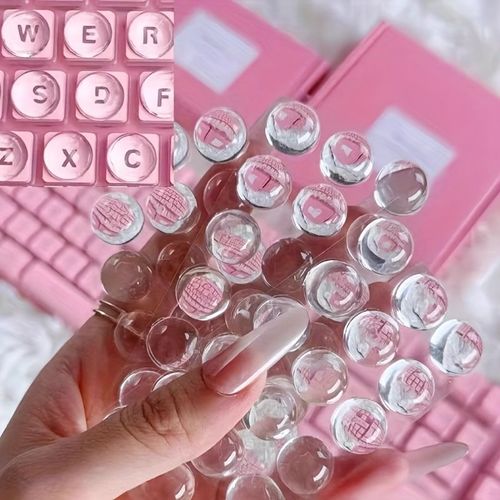 Keyboard Stickers for Long Nails