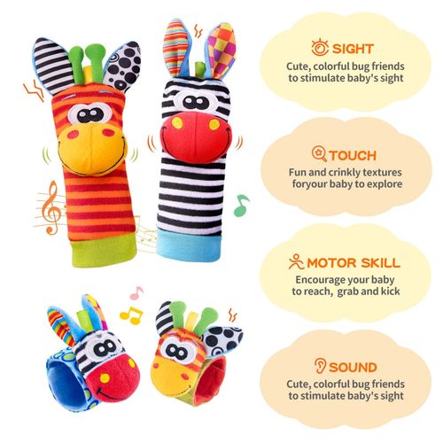 Wrist Bell Rattle Socks Set
