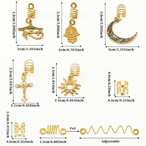 37pcs Golden Snake Hair Jewelry