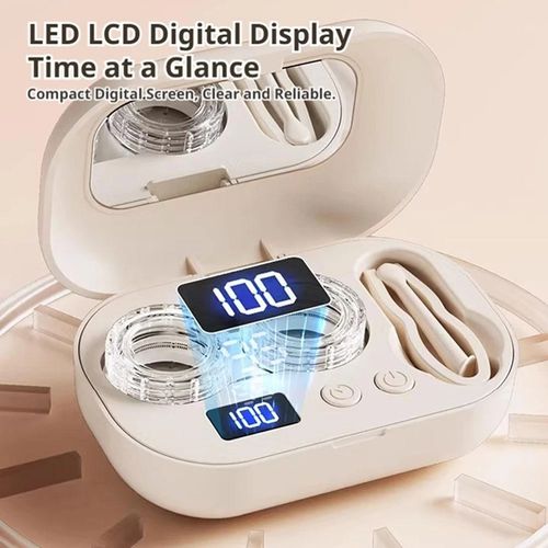 Rechargeable Ultrasonic Contact Lens Auto Cleaner Care Case USB Cleaning Mach