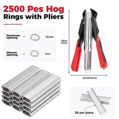 C Clips Hog Ring Pliers Kit 100 PCS