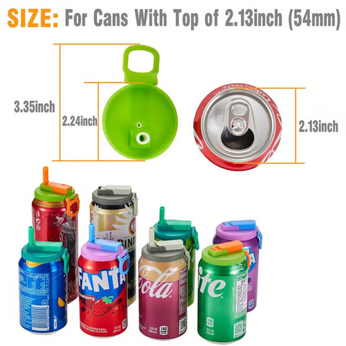 Soda Can Lids with Straw