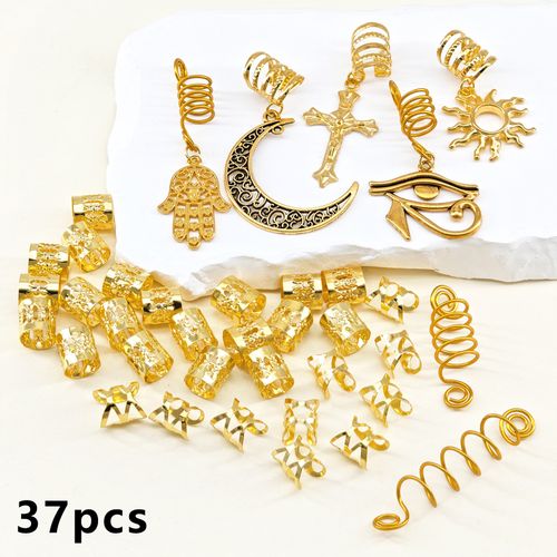 37pcs Golden Snake Hair Jewelry