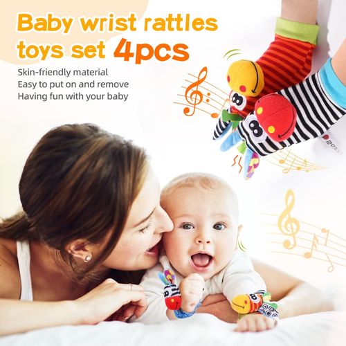 Wrist Bell Rattle Socks Set