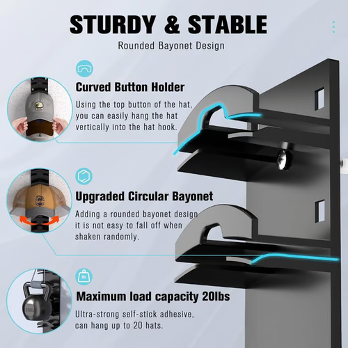 🎁Hat Organizer for Baseball Caps