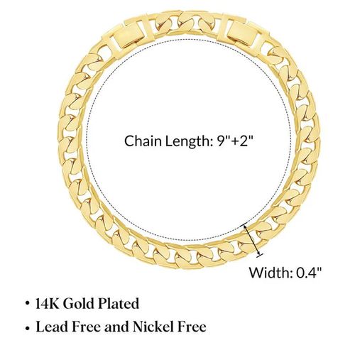 2pcs！14k Chunky Link Anklets
